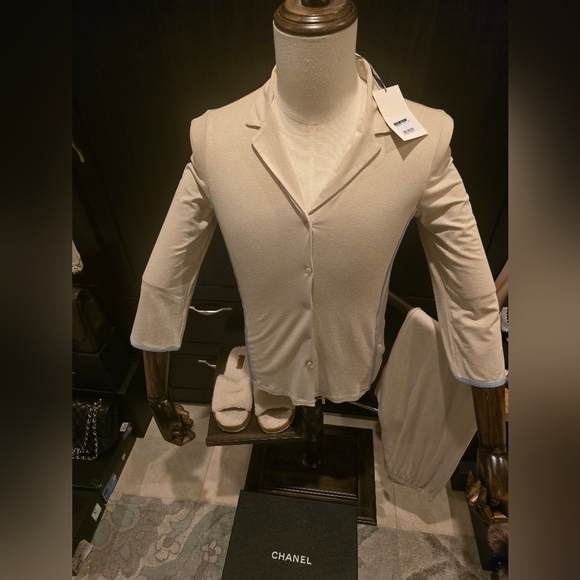 Sold OUT! Frette  New w/Tags 2024 Fall/Spring Pajamas Set Beige Retails:$$$$ - Picture 3 of 14